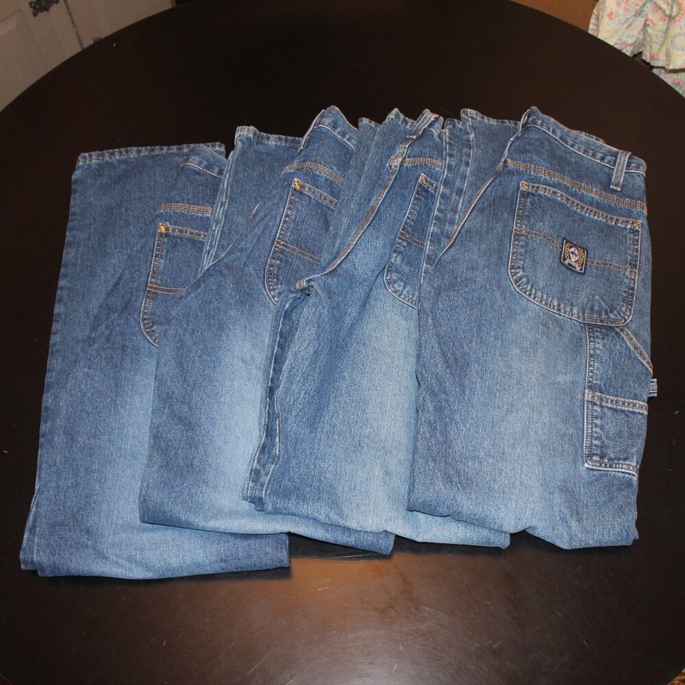 4 Pairs 27X34 Carpenter Loose Fit Work Rodeo Men's Jeans by CINCH